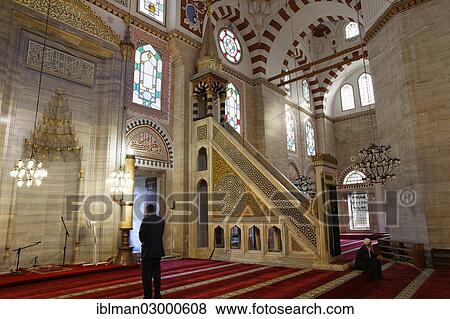 Stock Photo - "Minbar, Sehzade Mosque, Prince Mosque, built by Sinan, Sehzade neighbourhood in the Fatih district, Fatih, Istanbul, European side, Istanbul Province, Turkey, European side, Europe". Fotosearch
