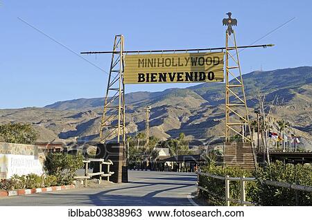 "Mini-Hollywood welcome sign, western town, Parque Oasys, Tabernas, Almeria province, Andalusia, Spain, Europe" View Large Photo Image Stock Image - "Mini-Hollywood welcome sign, western town, Parque Oasys, Tabernas, Almeria province, Andalusia, Spain, Europe". Fotosearch