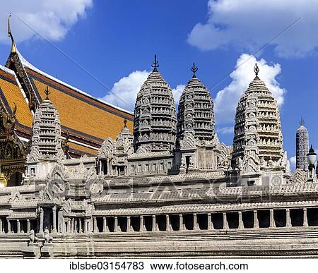 "Miniature model of Angkor Wat in the courtyard of Wat Phra Kaeo, Bangkok, Central Thailand, Thailand, Asia" View Large Photo Image Stock Image - "Miniature model of Angkor Wat in the courtyard of Wat Phra Kaeo, Bangkok, Central Thailand, Thailand, Asia". Fotosearch