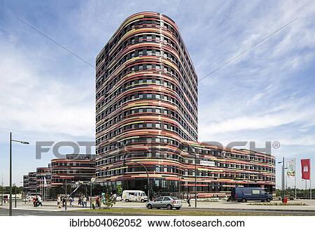 Stock Image - "Ministry of Urban Development and Environment of the Free and Hanseatic City of Hamburg, architects Sauerbruch and Hutton, a project of the International Building Exhibition, Wilhelmsburg, Hamburg, Germany, Europe". Fotosearch