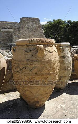 "Minoan pottery, Palace of Minos, Knossos, Crete, Greece, Europe" View Large Photo Image Stock Photograph - "Minoan pottery, Palace of Minos, Knossos, Crete, Greece, Europe". Fotosearch
