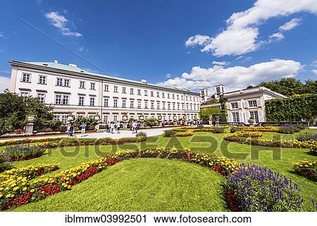 Stock Image - "Mirabell Palace and Mirabell Gardens, Salzburg, Salzburg State, Austria, Europe". Fotosearch