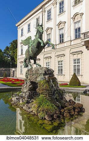 Stock Image - "Mirabell Palace and Mirabell Gardens, Salzburg, Austria, Europe". Fotosearch