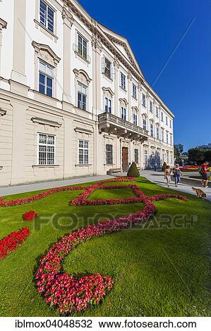 Stock Image - "Mirabell Palace and Mirabell Gardens, Salzburg, Austria, Europe". Fotosearch