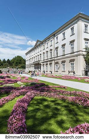 Stock Photo - "Mirabell Palace and Mirabell Gardens, Salzburg, Salzburg State, Austria, Europe". Fotosearch