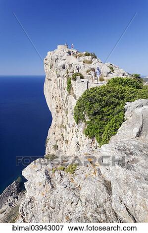 Stock Photo - "Mirador d'es Colomer or Mirador del Mal Pas, lookout point, Cap de Formentor, Majorca, Balearic Islands, Spain, Europe". Fotosearch