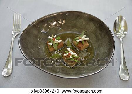 "Miso soup with foie gras, vegetables and Japanese Ume fruits served in the Sant Pau Restaurant, three Michelin Stars, created by Michelin Star chef Carmen Ruscalleda, Sant Pol de Mar, Catalonia, Spain, Europe" View Large Photo Image Stock Image - "Miso soup with foie gras, vegetables and Japanese Ume fruits served in the Sant Pau Restaurant, three Michelin Stars, created by Michelin Star chef Carmen Ruscalleda, Sant Pol de Mar, Catalonia, Spain, Europe". Fotosearch