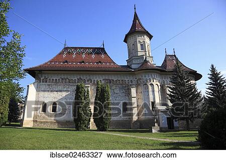 Stock Photo - "Mitropoliei, Monastery of St. Gheorghe, Biserica Sf. Gheorghe Mirauiti, Church of Saint George, in Suceava, UNESCO World Heritage Site, Romania, Europe". Fotosearch