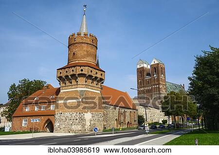 "Mitteltorturm tower and St. Mary's Church, Prenzlau, Uckermark, Brandenburg, Germany, Europe" View Large Photo Image Stock Photo - "Mitteltorturm tower and St. Mary's Church, Prenzlau, Uckermark, Brandenburg, Germany, Europe". Fotosearch