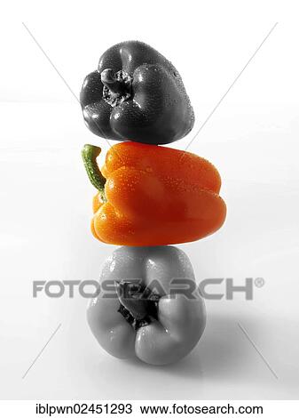 Stock Image - Mixed fresh bell peppers. Fotosearch