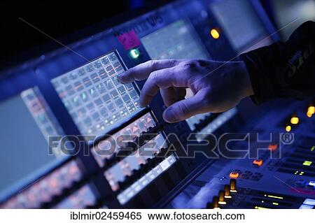 Stock Photography - "Mixing console, Bavarian Radio Orchestra Studios, Munich, Bavaria, Germany, Europe". Fotosearch