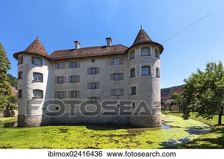 Stock Photograph - Moated Castle of Glatt, Glatt, Black Forest, Baden-Wuerttemberg, Germany, Europe, PublicGround, Europe. Fotosearch