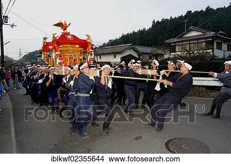 "Mobile Shinto shrines are carried through the neighborhood in a procession, Iwakura in Kyoto, Japan, East Asia, Asia" View Large Photo Image Picture - "Mobile Shinto shrines are carried through the neighborhood in a procession, Iwakura in Kyoto, Japan, East Asia, Asia". Fotosearch