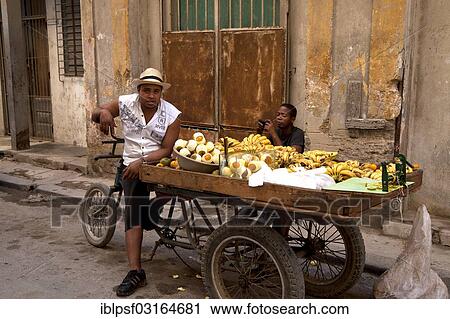 "Mobile stall with fruit in the historic town centre, Havana, Cuba, North America" View Large Photo Image Stock Image - "Mobile stall with fruit in the historic town centre, Havana, Cuba, North America". Fotosearch