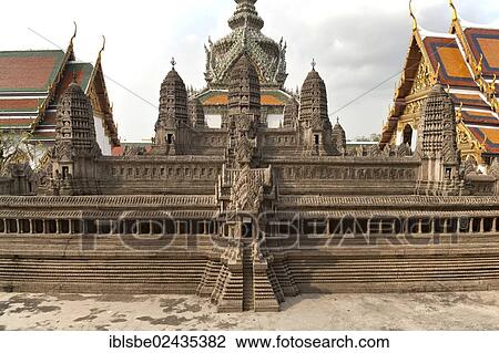 "Model of Angkor Wat, upper terrace, Wat Phra Kaeo, Krung Thep, Bangkok, Thailand, Asia" View Large Photo Image Stock Image - "Model of Angkor Wat, upper terrace, Wat Phra Kaeo, Krung Thep, Bangkok, Thailand, Asia". Fotosearch
