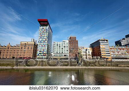 "Modern Architecture at Medienhafen, media harbour, Dusseldorf, Rhineland, North Rhine-Westphalia, Germany, Europe" View Large Photo Image Stock Image - "Modern Architecture at Medienhafen, media harbour, Dusseldorf, Rhineland, North Rhine-Westphalia, Germany, Europe". Fotosearch
