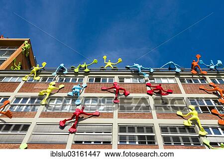 Stock Photo - "Modern Architecture at Medienhafen, media harbour, Dusseldorf, Rhineland, North Rhine-Westphalia, Germany, Europe". Fotosearch