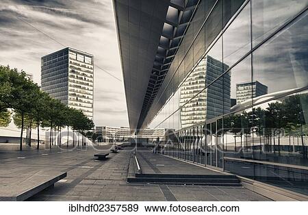"Modern architecture, reflections in the windows of the Congress Centre, Place de l'Europe, European Quarter on the Kirchberg-Plateau, Luxembourg City, Luxembourg, Europe, PublicGround, Europe" View Large Photo Image Stock Photo - "Modern architecture, reflections in the windows of the Congress Centre, Place de l'Europe, European Quarter on the Kirchberg-Plateau, Luxembourg City, Luxembourg, Europe, PublicGround, Europe". Fotosearch