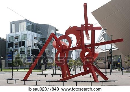 "Modern art in front of the Art Museum, Civic Center, Denver, Colorado, Western United States, United States of America, North America" View Large Photo Image Stock Photo - "Modern art in front of the Art Museum, Civic Center, Denver, Colorado, Western United States, United States of America, North America". Fotosearch