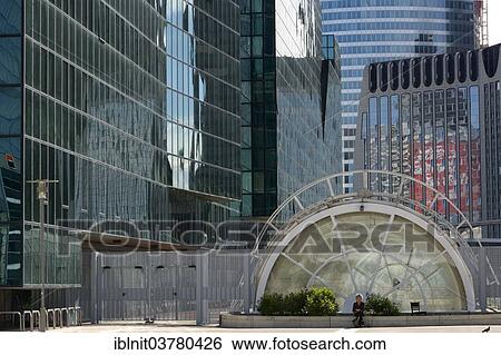 Stock Photograph - "Modern buildings at La Defense, Paris, Ile-de-France, France, Europe". Fotosearch