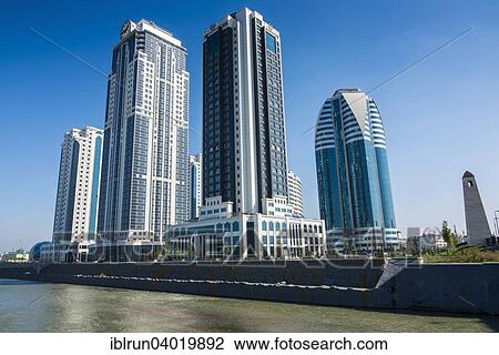 "Modern business towers downtown, Grozny, Chechnya, Caucasus, Russia, Europe" View Large Photo Image Stock Image - "Modern business towers downtown, Grozny, Chechnya, Caucasus, Russia, Europe". Fotosearch