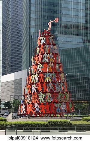 "Modern sculpture, Collyer Quay, Singapore, Asia" View Large Photo Image Picture - "Modern sculpture, Collyer Quay, Singapore, Asia". Fotosearch