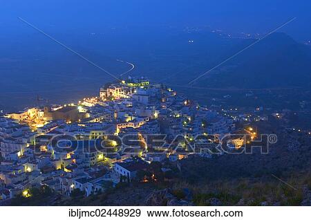 "Mojacar, historic town centre at dusk, Almeria province, Andalusia, Spain, Europe" View Large Photo Image Stock Photo - "Mojacar, historic town centre at dusk, Almeria province, Andalusia, Spain, Europe". Fotosearch