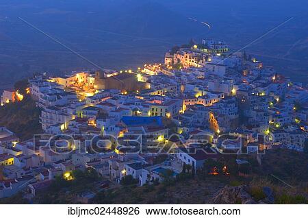 "Mojacar, historic town centre at dusk, Almeria province, Andalusia, Spain, Europe" View Large Photo Image Stock Photograph - "Mojacar, historic town centre at dusk, Almeria province, Andalusia, Spain, Europe". Fotosearch