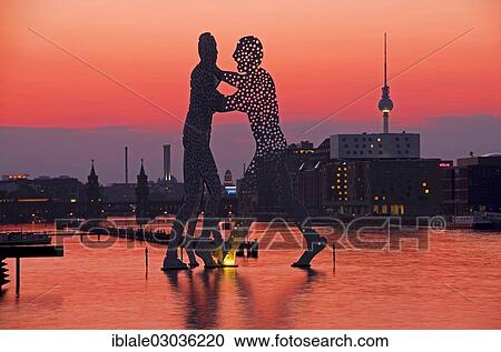 "Molecule Man, monumental artwork in the Spree River near the Oberbaumbruecke bridge, Berlin, Germany, Europe" View Large Photo Image Stock Image - "Molecule Man, monumental artwork in the Spree River near the Oberbaumbruecke bridge, Berlin, Germany, Europe". Fotosearch