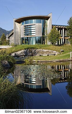 Stock Photograph - "Molln National Park head office, Kalkalpen National Park, Pyhrn-Eisenwurzen, Traunviertel region, Upper Austria, Austria, Europe, PublicGround, Europe". Fotosearch