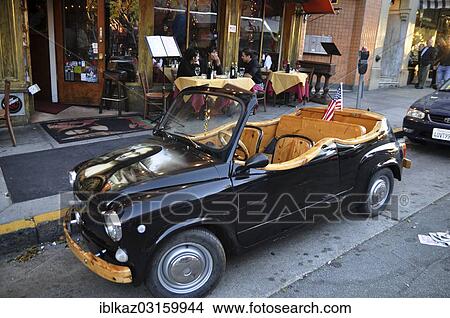 "Mona Lisa Mini in front of street cafe, San Francisco, California, United States, North America" View Large Photo Image Picture - "Mona Lisa Mini in front of street cafe, San Francisco, California, United States, North America". Fotosearch
