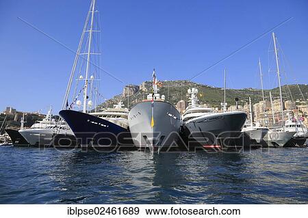 "Monaco Yacht Show 2012, Port Hercule, Principality of Monaco, Cote d'Azur, Mediterranean Sea, Europe" View Large Photo Image Stock Photo - "Monaco Yacht Show 2012, Port Hercule, Principality of Monaco, Cote d'Azur, Mediterranean Sea, Europe". Fotosearch