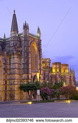 "Monastery of Santa Maria da Vitoria, Batalha Monastery at dusk, UNESCO World Heritage, Batalha, Leiria district, Estremadura, Portugal, Europe" View Large Photo Image Stock Photograph - "Monastery of Santa Maria da Vitoria, Batalha Monastery at dusk, UNESCO World Heritage, Batalha, Leiria district, Estremadura, Portugal, Europe". Fotosearch
