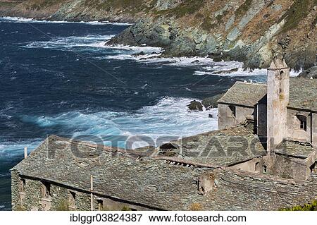 Stock Photo - "Monastery of St. Francois in Marine de Scalo, Cap Corse, Haute-Corse, Corsica, France, Europe". Fotosearch