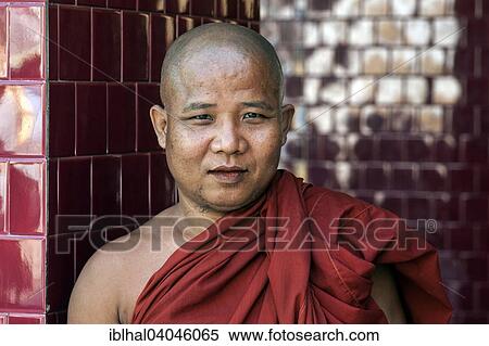"Monk at the Mahamuni Buddha Temple or Mahamuni Pagoda, portrait, Mandalay, Myanmar, Asia" View Large Photo Image Stock Photography - "Monk at the Mahamuni Buddha Temple or Mahamuni Pagoda, portrait, Mandalay, Myanmar, Asia". Fotosearch