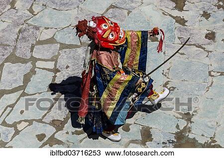 "Monk performing ritual mask dance, describing stories from the early days of Buddhism, during Hemis Festival, Hemis, Ladakh, Jammu and Kashmir, India, Asia" View Large Photo Image Stock Image - "Monk performing ritual mask dance, describing stories from the early days of Buddhism, during Hemis Festival, Hemis, Ladakh, Jammu and Kashmir, India, Asia". Fotosearch