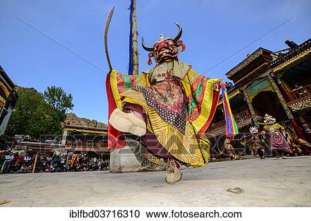 "Monk performing ritual mask dance, describing stories from the early days of Buddhism, during Hemis Festival, Hemis, Ladakh, Jammu and Kashmir, India, Asia" View Large Photo Image Stock Image - "Monk performing ritual mask dance, describing stories from the early days of Buddhism, during Hemis Festival, Hemis, Ladakh, Jammu and Kashmir, India, Asia". Fotosearch