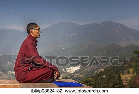 "Monk practicing meditation, Amitabha Monastery, Kathmandu Valley, Nepal, Asia" View Large Photo Image Stock Image - "Monk practicing meditation, Amitabha Monastery, Kathmandu Valley, Nepal, Asia". Fotosearch