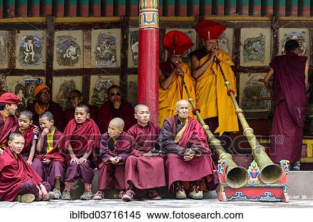 "Monks making music as part of the opening ceremony of the Hemis Festival, Hemis, Ladakh, Jammu and Kashmir, India, Asia" View Large Photo Image Stock Photography - "Monks making music as part of the opening ceremony of the Hemis Festival, Hemis, Ladakh, Jammu and Kashmir, India, Asia". Fotosearch