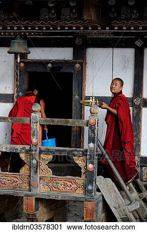 "Monks on the site of the monastery of the castle fortress of Trongsa Dzong, Trongsa, Trongsa District, Bhutan, Asia" View Large Photo Image Stock Image - "Monks on the site of the monastery of the castle fortress of Trongsa Dzong, Trongsa, Trongsa District, Bhutan, Asia". Fotosearch
