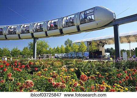 "Monorail train at the site of the International Garden Show 2013, Wilhelmsburg, Hamburg, Hamburg, Germany, Europe" View Large Photo Image Stock Photo - "Monorail train at the site of the International Garden Show 2013, Wilhelmsburg, Hamburg, Hamburg, Germany, Europe". Fotosearch