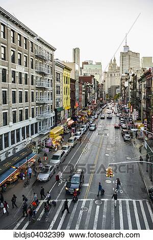 Stock Photo - "Monroe Street, Chinatown, Manhattan, New York, United States, North America". Fotosearch