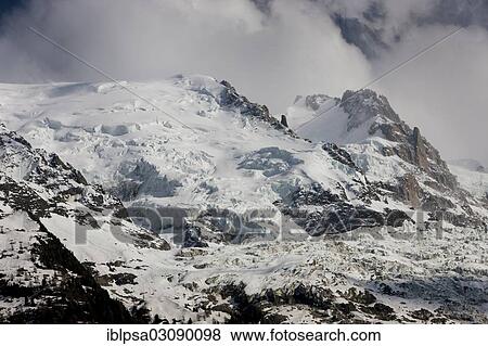 Stock Photo - "Mont Blanc du Tacul, Mont Maudit, Mont Blanc Massif, Rhone Alpes, Chamonix-Mont-Blanc, Haute Savoie, France, Europe". Fotosearch