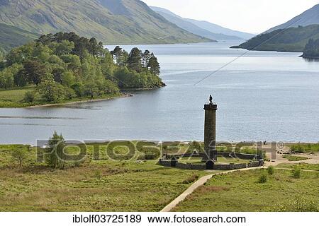 "Monument at Glenfinnan commemorating the Jacobite Rising, on the shore of Loch Shiel, Scottish Highlands, Scotland, United Kingdom, Europe" View Large Photo Image Stock Photo - "Monument at Glenfinnan commemorating the Jacobite Rising, on the shore of Loch Shiel, Scottish Highlands, Scotland, United Kingdom, Europe". Fotosearch