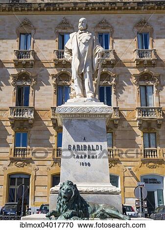 "Monument, Giuseppe Garibaldi, behind the former Grand Hotel of Trapani, Viale Regina Elena, Piazza Garibaldi, Province of Trapani, Province of Trapani, Sicily, Italy, Europe" View Large Photo Image Stock Image - "Monument, Giuseppe Garibaldi, behind the former Grand Hotel of Trapani, Viale Regina Elena, Piazza Garibaldi, Province of Trapani, Province of Trapani, Sicily, Italy, Europe". Fotosearch