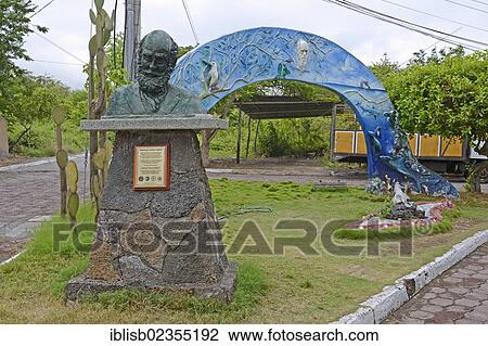 "Monument to Charles Darwin, Santa Cruz Island, Galapagos Islands, Ecuador, South America" View Large Photo Image Stock Image - "Monument to Charles Darwin, Santa Cruz Island, Galapagos Islands, Ecuador, South America". Fotosearch