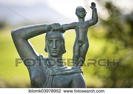 "Monument to Gudrid Thorbjarnardottir with her son Snorri Thorfinnsson, the first American-born child of European descent, Glaumbaer or Glaumbaer Museum, Northwestern Region, Iceland, Europe" View Large Photo Image Stock Image - "Monument to Gudrid Thorbjarnardottir with her son Snorri Thorfinnsson, the first American-born child of European descent, Glaumbaer or Glaumbaer Museum, Northwestern Region, Iceland, Europe". Fotosearch