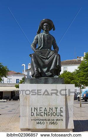 Stock Photo - "Monument to Henry the Navigator, 1394-1460, founder and principal of Portuguese discoveries, Lagos, Algarve, Portugal, Europe". Fotosearch