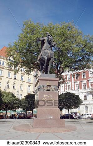 "Monument to King Danilo, historic city center, Lviv, Ukraine, Eastern Europe, Europe" View Large Photo Image Stock Photo - "Monument to King Danilo, historic city center, Lviv, Ukraine, Eastern Europe, Europe". Fotosearch
