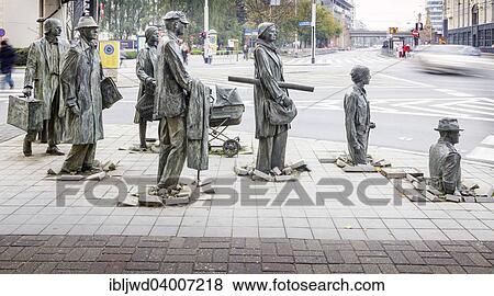 Stock Photo - "Monument to the Anonymous Pedestrians, by Jerzy Kalina, Wroclaw, Poland, Europe". Fotosearch